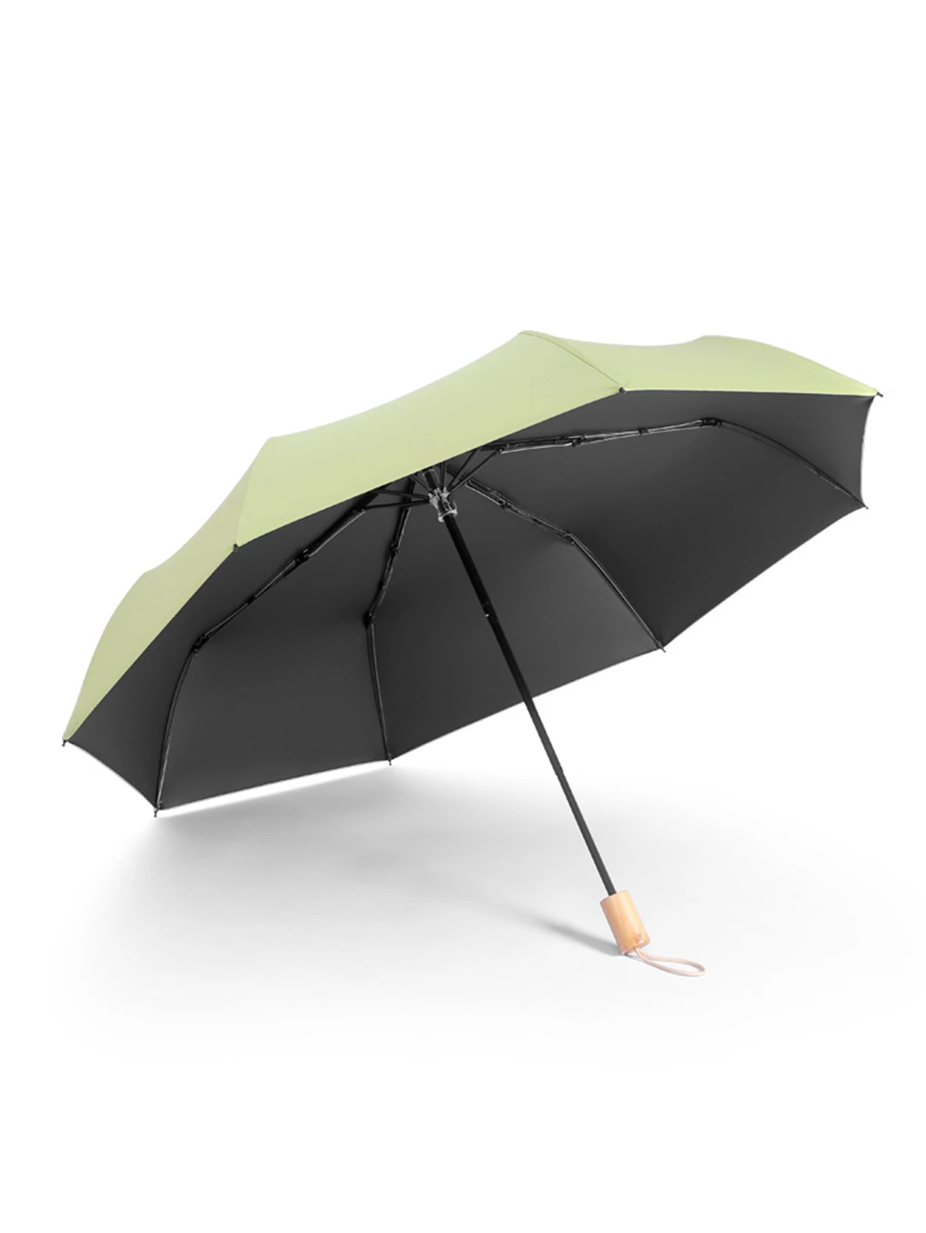 Guarda sol feminino MDUG, proteção UV, bolso, para dias ensolarados ou chuvosos (verde Escuro)