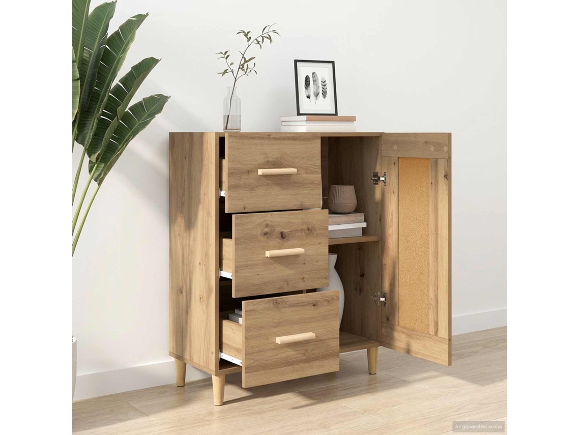 Vidaxl Buffet Carvalho Arttisan 69,5 X 34 X 90 Cm Derivados De Madeira