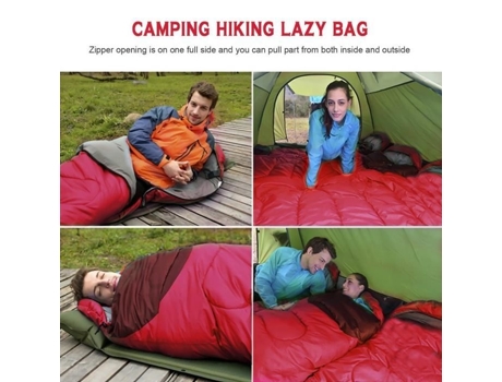 Saco De Dormir Único Tamanho Confortável Quente E Macio Adulto Impermeável Camping Caminhada Saco Preguiçoso Leshp