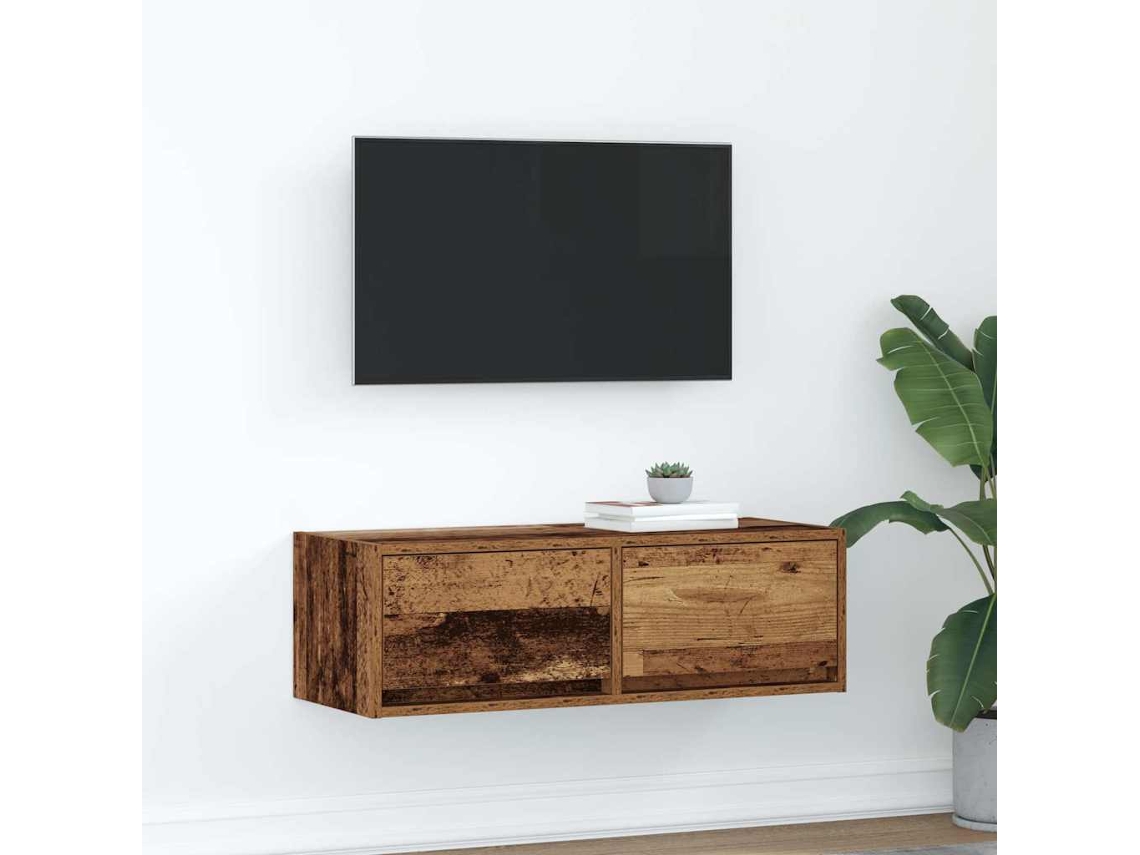 Vidaxl Móvel De Tv 80x31x25,5 Cm Derivados De Madeira Madeira Velha