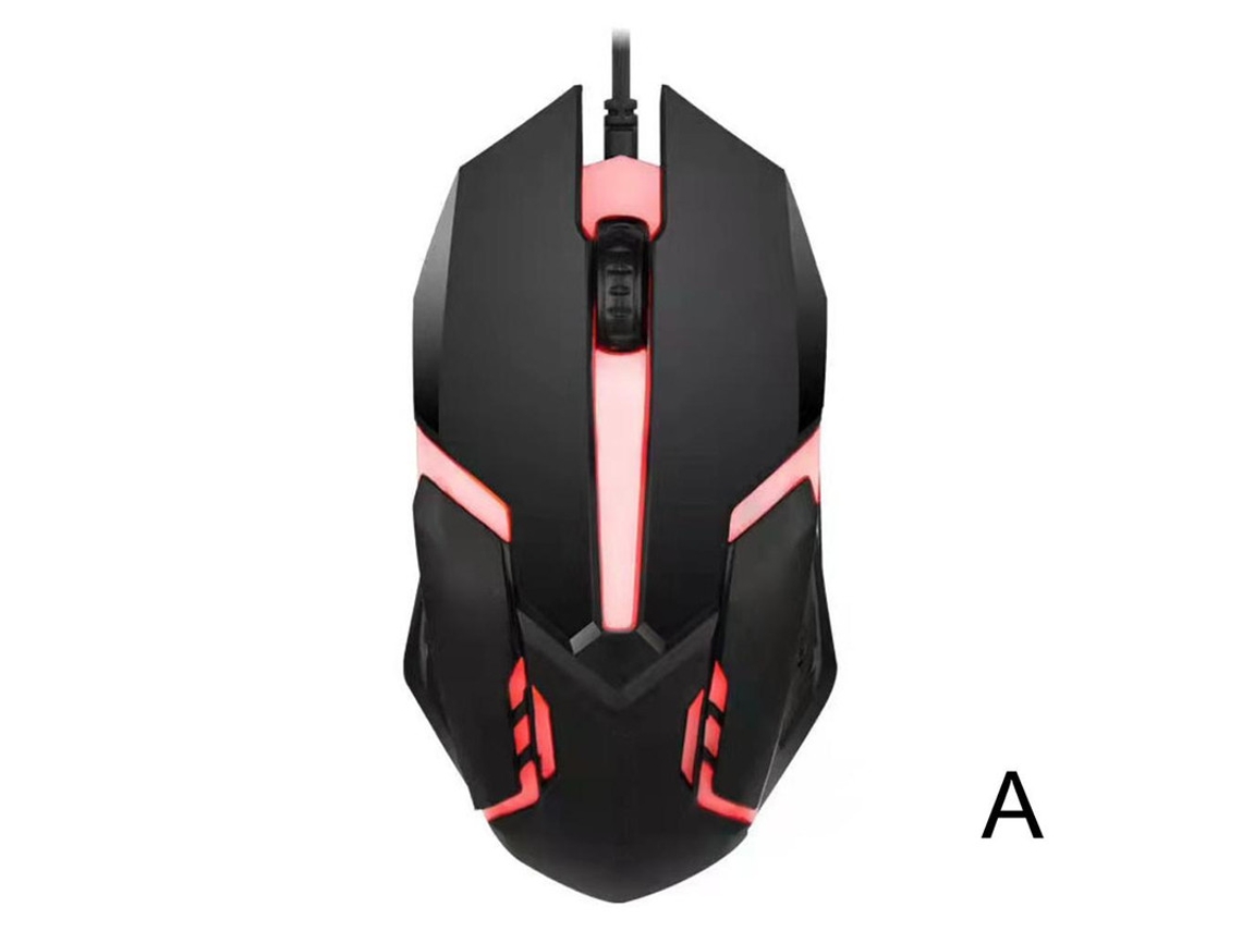 Rato Yizhood X 1 Usb Com Fio Para Jogos 1000 Dpi 3 Botões Silencioso Mause Retroiluminado Computador Gamer Profissional Para Pc Laptop Preto