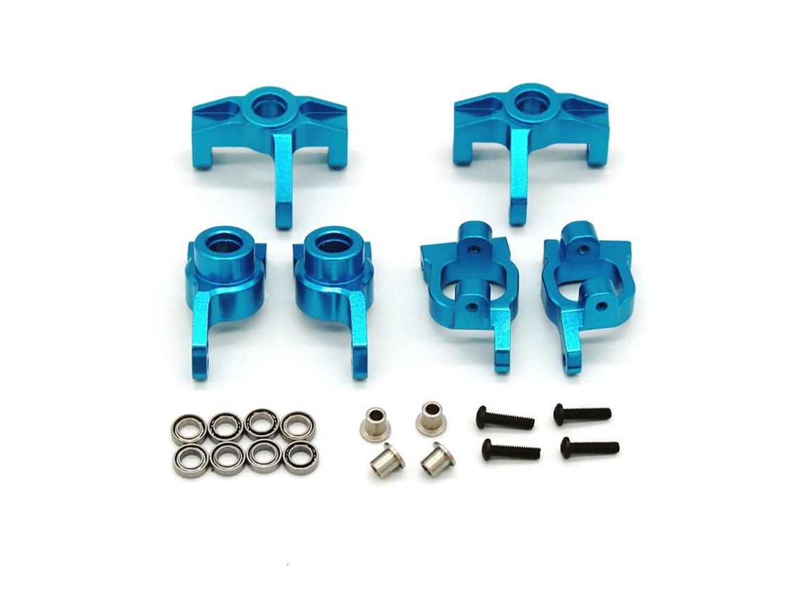 Roxo Conjunto de Cubo Direção Traseiro Metal Aprimorado Wltoys 124008 124010 144001 1/12 1/14 Carros Veículos Rc Modelos Peças Reposição MDUG