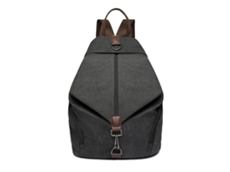Mochila De Moda Para Mulher, Mochila Vintage De Lona Anti-roubo Com Grande Capacidade (preto)