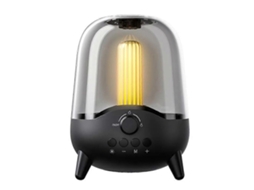 Caixa De Som Portátil Hifi Com Luminária De Mesa E Luz Noturna Led. Mini Caixa De Som Subwoofer. Olysi Shop