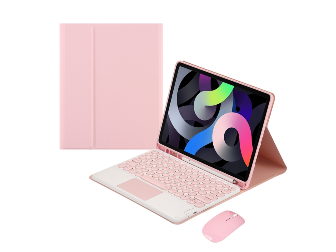 Capa de Teclado Bluetooth para iPad 10.9 2022 XIAOMOYU, rosa
