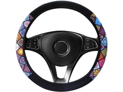 Protector De Volante De Coche Étnico Antideslizante Transpirable, Diseño Universal 37-38cm