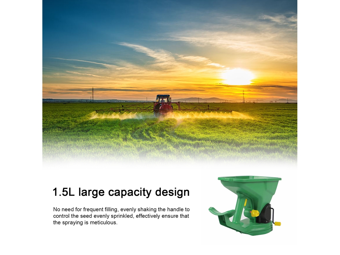 SEMADORA MANUAL PORTÁTIL 1.5L COM 5 MARCHAS AJUSTÁVEIS PARA SEMENTE, ADUBO, NEVE S/MARCA