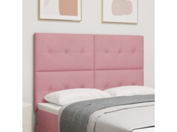 Vidaxl Cabeceira Rosa 144 Cm Veludo