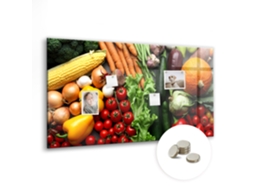 Quadro Magnético De Parede Legumes Frescos Para O Escritório Espelharte (120x60 Cm)