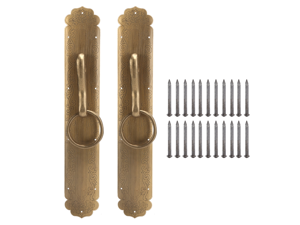 Puxador De Porta Laxiscreed Em Cobre Com Estilo Chinês, Artesanato Antigo E Design De Barra Reta