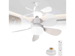 Ventilador De Teto Com Controle Remoto E Luz, 52cm, Plugue Função