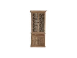 Vitrine ALEXANDRA HOUSE LIVING em madeira de olmo reciclada (100x45x220cm)