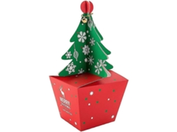 20 Unidades De Doces Em Formato De Árvore De Natal 3d, Caixa De Presente De Papel Natalino. Hengjian