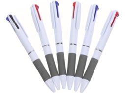 Conjunto De 6 Canetas Esferográficas Metálicas Com Botão Pressão,