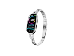 Smartwatch F81 CZHHMART, com monitor frequência cardíaca, rastreador de atividades, pedômetro, prateado