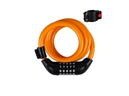 Cadeado Para Bicicleta Com Senha, Cor Laranja. Aquaforge