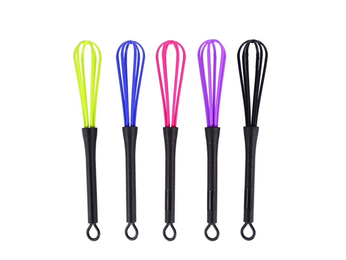 2026 5 Unidades Batidor de Plástico para Tinta de Pelo Salón Peluquería Herramienta Batidor de Globos Cocina Mezclador