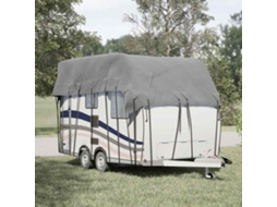 Vidaxl Caravan Capa De Telhado 500x300 Cm Tecido Não Tecido Cinzento