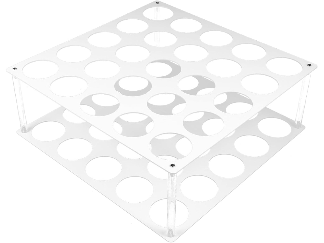 Suporte Para Rolos De Vinil Com 25 Furos, Acrílico Resistente E Leve, Fácil De Montar Para Escritório E Casa