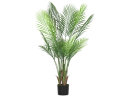 Planta Artificial Interna 120cm,palmeira Artificial com Vaso de Plástico e Flocagem,verde BTFORUS