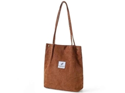 Bolsa De Compras Feminina Casual Dobrável Em Veludo Cotelê, De Alta Qualidade, Ecológica E Reutilizável, Leve E Com Alça De Ombro. Venda Por Atacado.