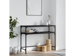 Vidaxl Mesa Consola 100x35,5x75 Cm Derivados De Madeira Preto