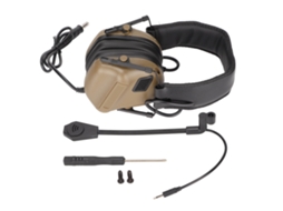 Fone De Ouvido Militar Retrátil Plegável Para Caça Com Microfone Circunferência Cabeça 20.5-25.2in Cor Barro