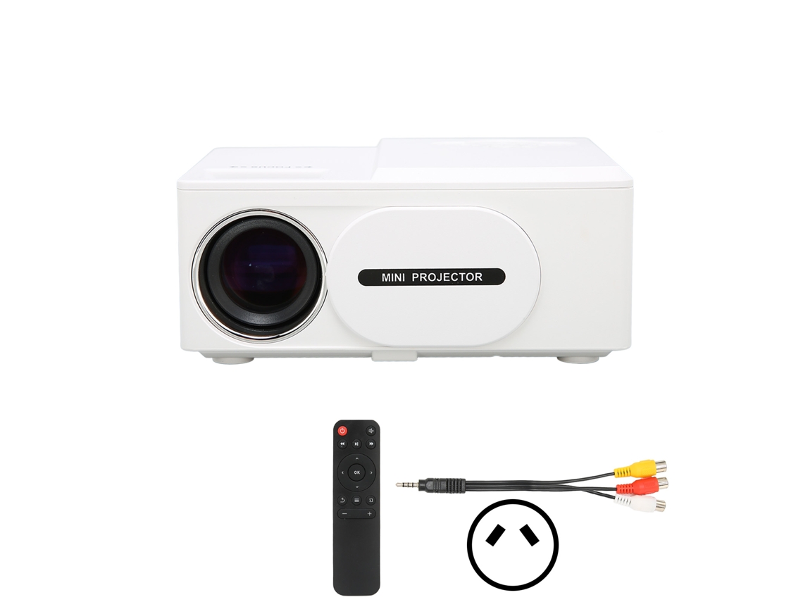 Mini projetor multimídia Full HD 1080p multifuncional e compacto para casa, compatível com vários dispositivos, 110-240 V