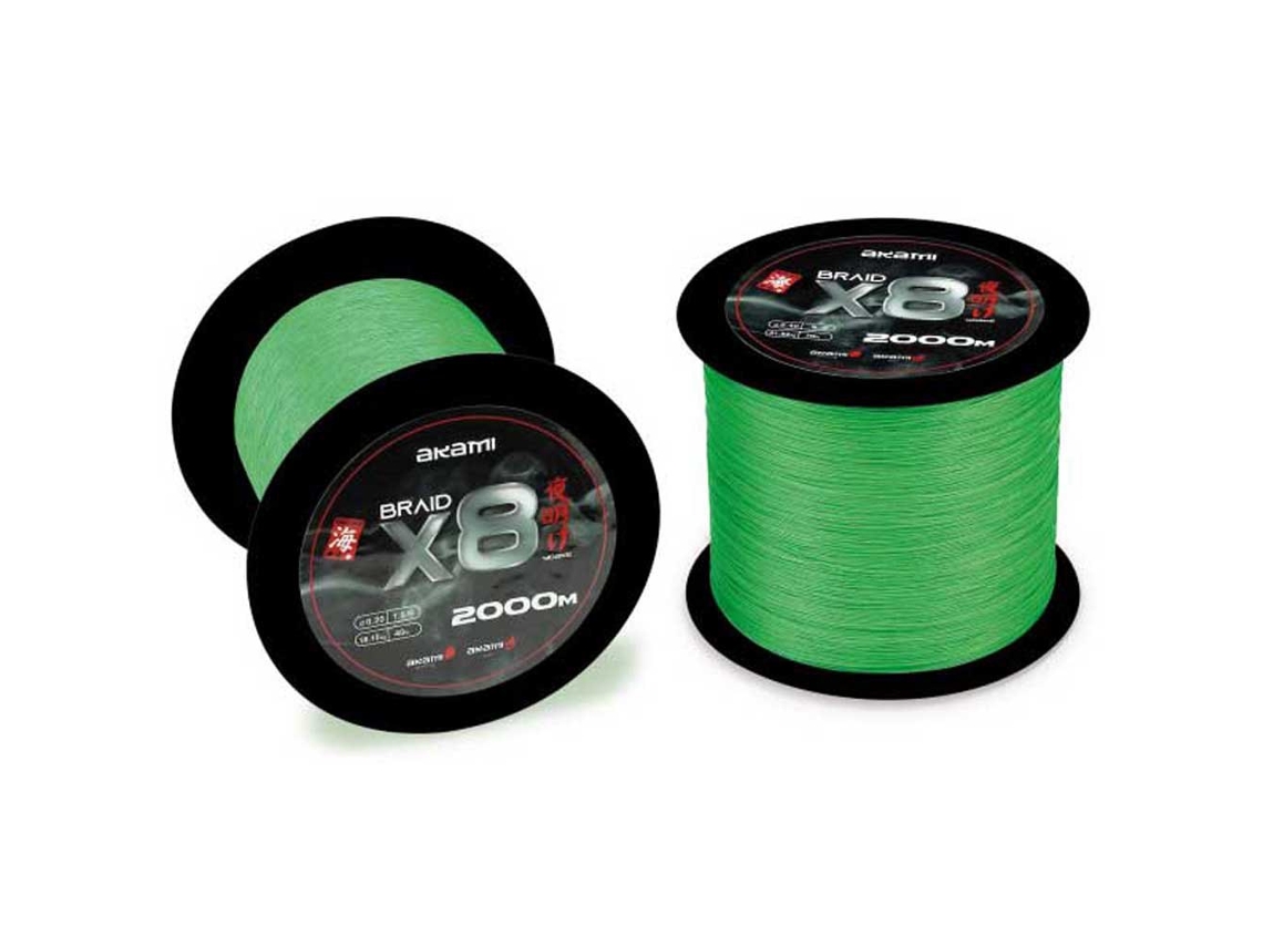 Linha Trançada Yoake X8 2000 M Verde 0.300 Mmakami