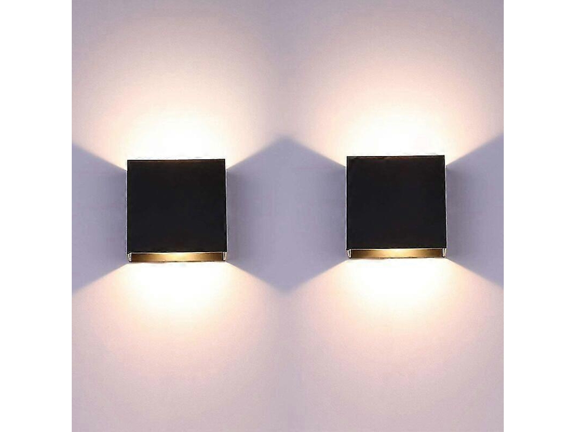 Rebe 2 Pack Lámpara de Pared Led Interior Moderna 6w Aluminio Blanco Cálido para Sala Dormitorio Baño Cocina