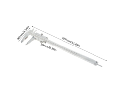 Paquímetro Vernier de Aço Carbono 0.200mm/0.8 polegadas, Precisão 0.001mm | S/MARCA