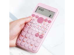 Calculadora Científica Eletrônica Rosa com Tela para Estudantes Universitários, Ideal para Escritório, Estudos, Contabilidade e Concursos BRILVIBERA