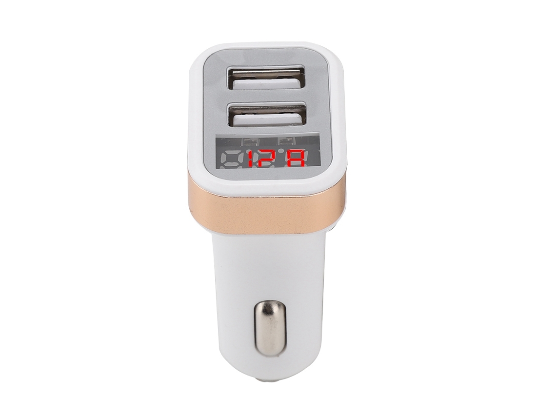 Carregador de Carro LAXISCREED com Led e 2 Usb
