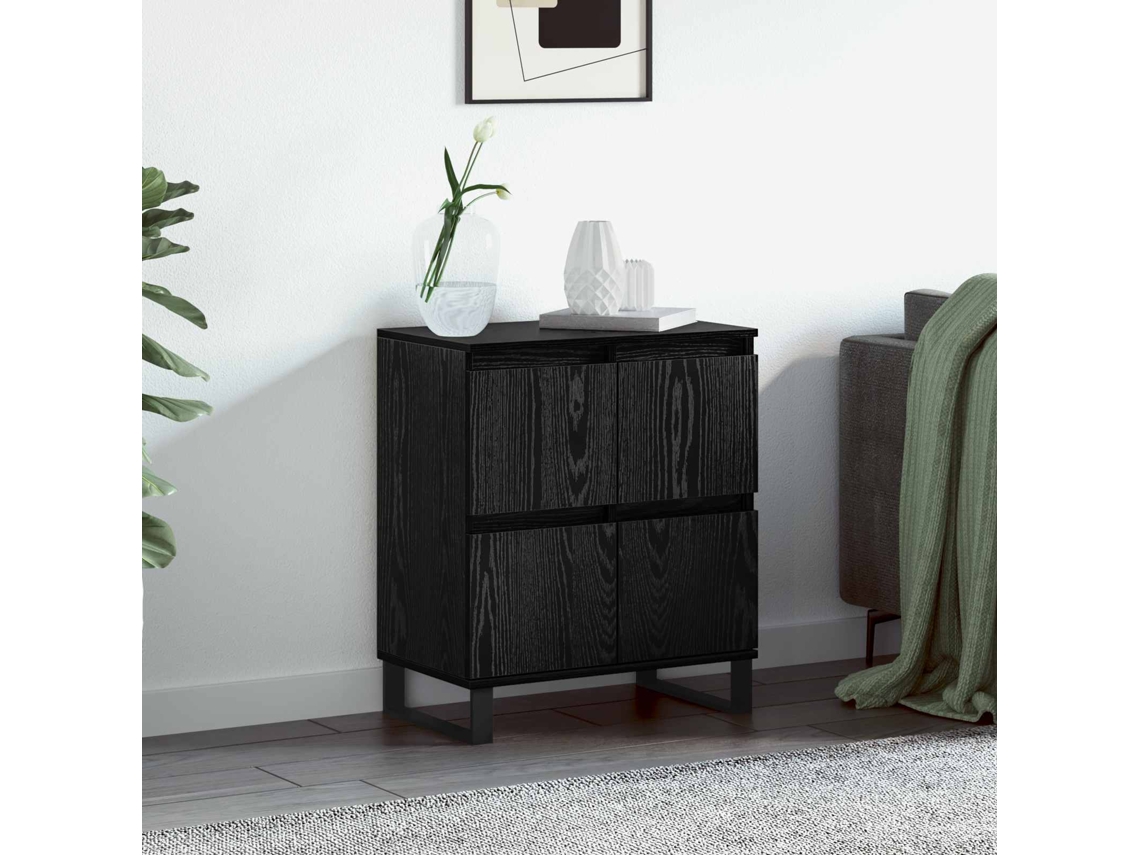 Vidaxl Buffet Carvalho Preto 60 X 35 X 70 Cm