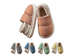 Pantufas de Algodão com Salto para Mulheres Noites Frias e Conforto em Casa e Cidade Amarelo S/MARCA