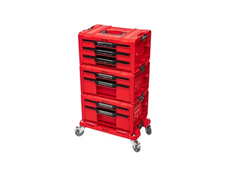 Qbrick System Pro Drawer Workshop Conjunto 3 Vermelho Ultra Hd Personalizado