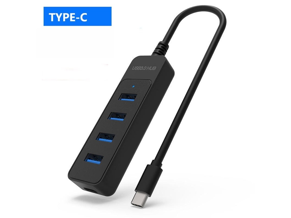 Extensor Multifuncional De Hub Type-c De 4 Portas - Pack Com 3 Unidades