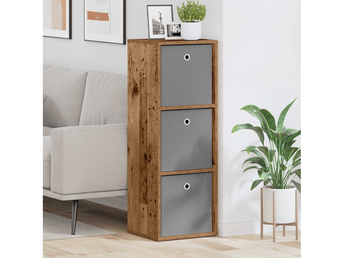 Vidaxl Buffet Com Gaveta Madeira Antiga 35 X 32 X 99,5 Cm