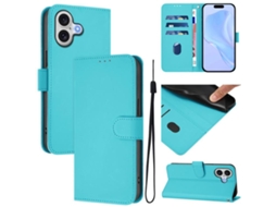 Capa De Couro Sintético Para Iphone 17 - Toque Suave - Cor Sólida - Com Cordão