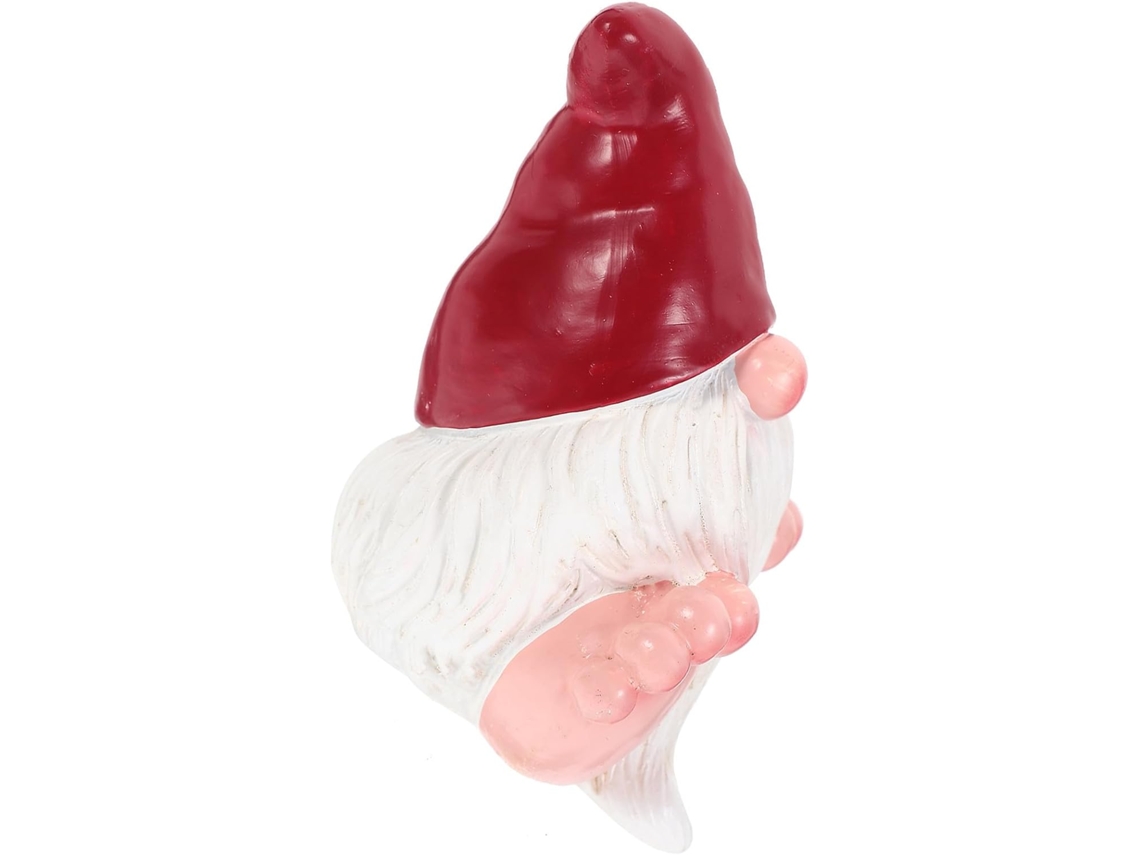 Kichouse Estatueta Criativa de Gnomo para Decoração de Jardim, Feita de Resina, com Pés Grandes e Chapéu Vermelho. CHABERLU
