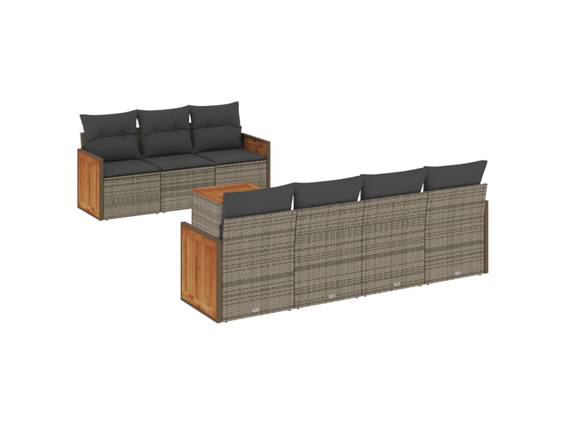 Garden Sofa Set, Garden Sofa Sets Vidaxl Cinzeto Rattan / Vime (n/a)