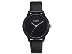 Relógio masculino Gaiety para negócios, estilo simples, pulseira de PU, mostrador redondo, quartzo analógico