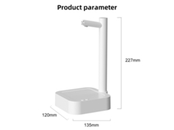 Dispensador inteligente de água de mesa com bateria 1800mah para garrafas de 5 galões usb | S/MARCA