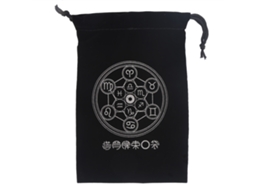 Mali bolsa de Tarot 18x12cm com Cordão de Puxar para Cartas, Joias e Moedas em Tecido