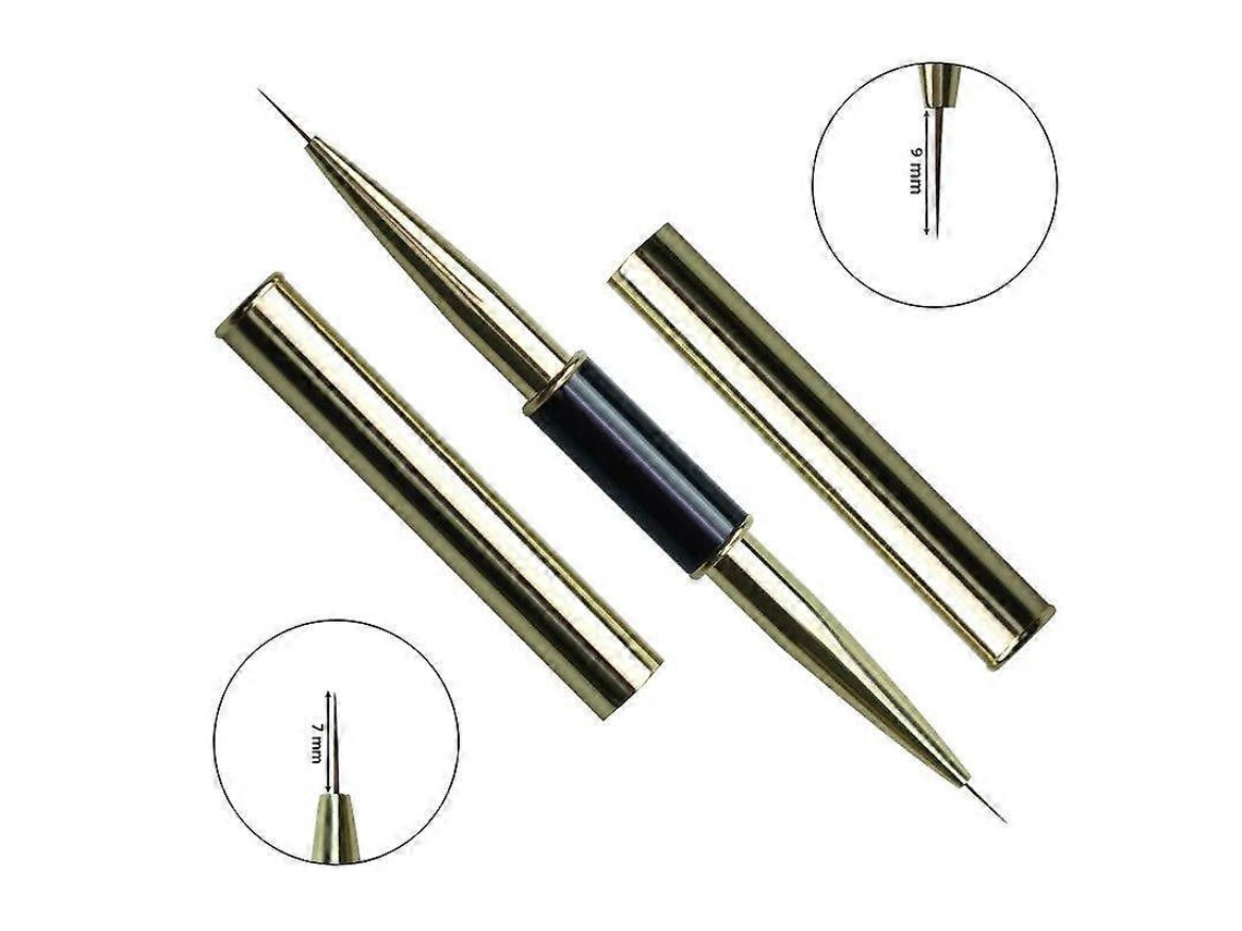 Pincel Delineador Para Unhas Artísticas Dupla Face, Faça Você Mesmo, Líquido E Em Pó, Acrílico, Gel Uv, Extensão, Pincel Francês, Slowmoose