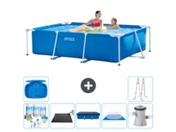 Piscina com Estrutura Retangular 220x150x60 Cm 8 peças S20008 INTEX