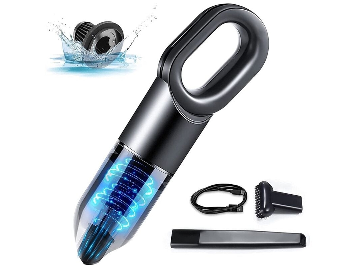 Lurelia Aspirador Portátil Sem Fios Para Carro, 5000 Pa, 7000 Pa, 2000 Mah, Usb, Preto