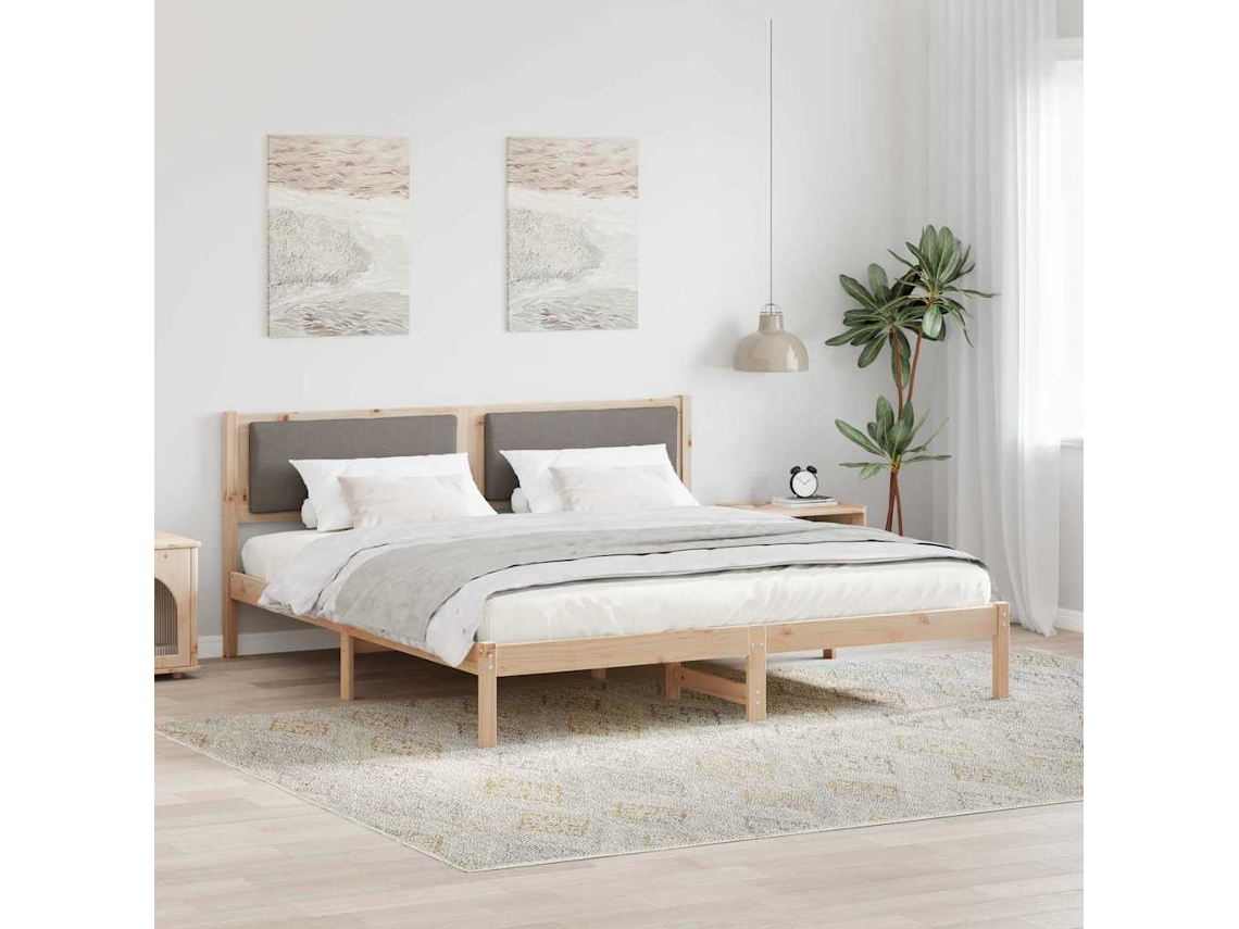 Vidaxl Estrutura Da Cama Cinzento-acastanhado 180 X 200 Cm
