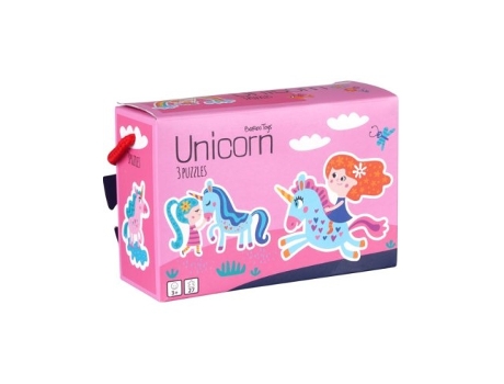 Livro Pequeños Brillantes Puzzle Triple Unicorns De Desconocido (espanhol)