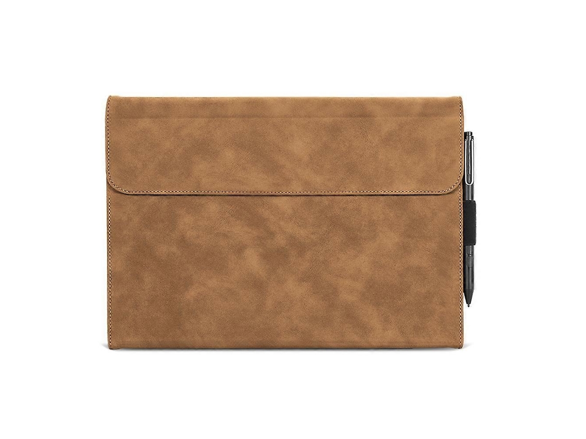 Capa Protetora Em Couro Pu E Tpu Com Suporte E Porta-caneta Para Microsoft Surface Go / Go 3 / Go 2 De 10,5 Polegadas, Marrom Elysve